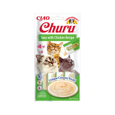Churu Snack Cremoso de Atum e Frango para gatos - Multipack 12